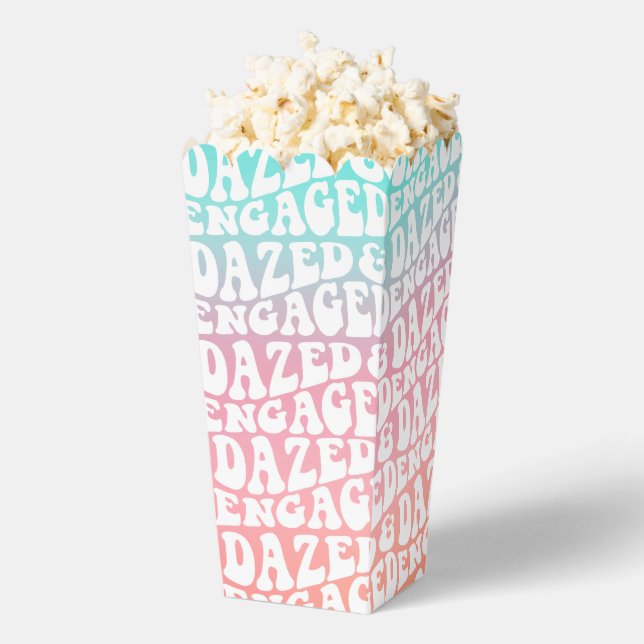 Dazed Engaged | Pink Aqua Retro Party Favour Box (Popped)