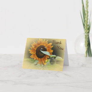 Dazy Sunflower Thank You Card