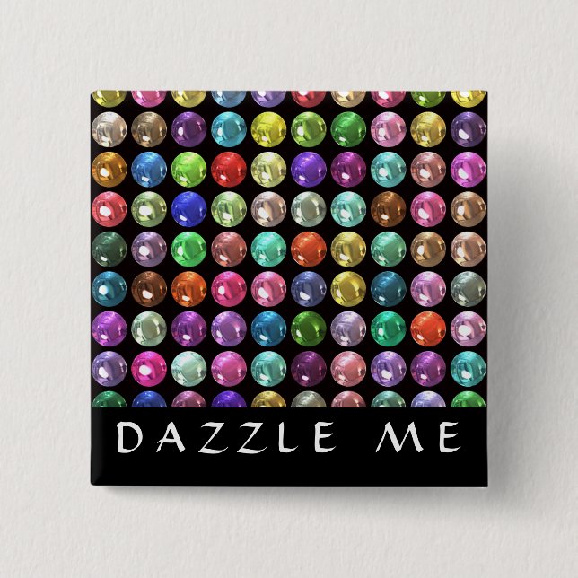 DAZZLE 15 CM SQUARE BADGE (Front)