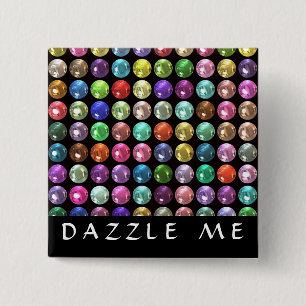 DAZZLE 15 CM SQUARE BADGE