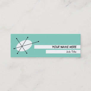 Dazzle Blue business card skinny white