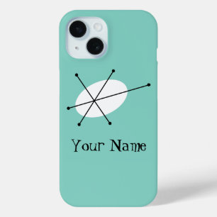 Dazzle Blue 'Name' iPhone case vertical