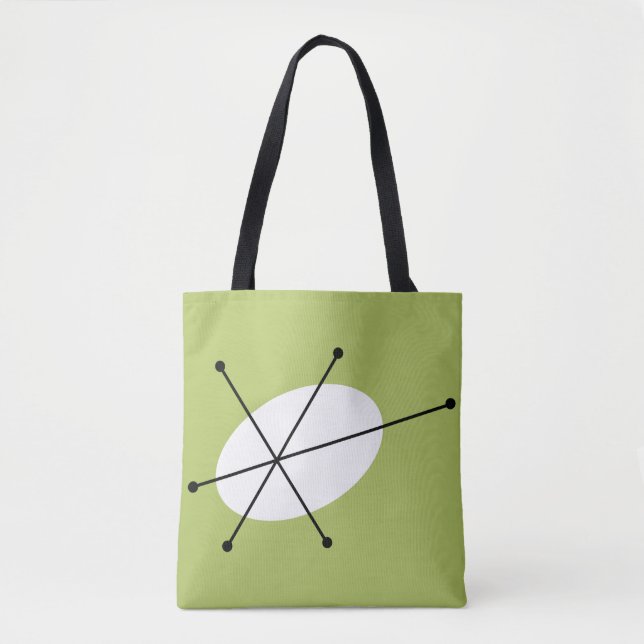 Dazzle Green all over tote black back Bag (Front)