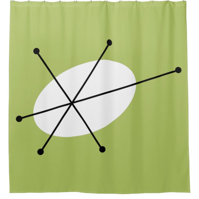 Dazzle Green shower curtain (Front)