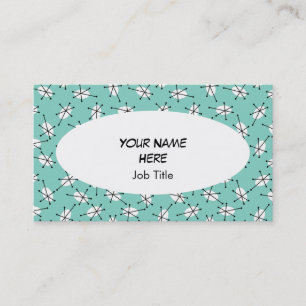 Dazzle Multi Blue business card oval white