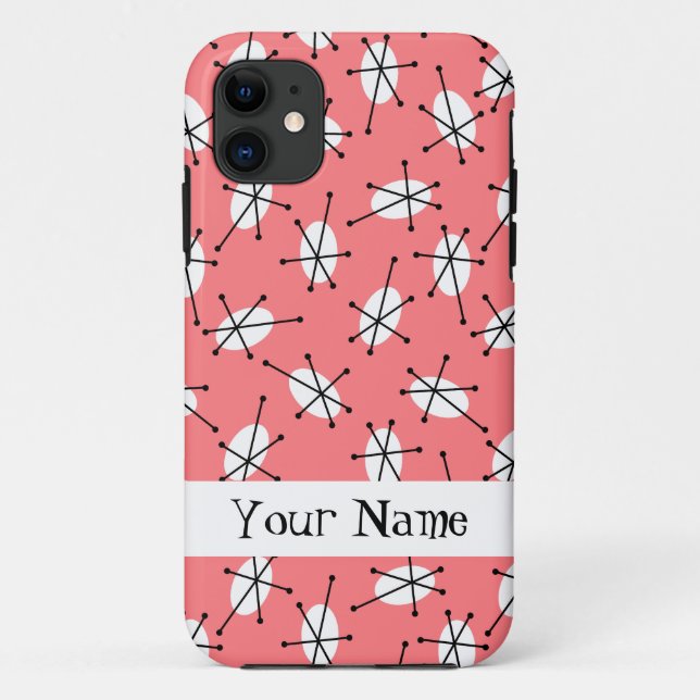 Dazzle Multi Pink 'Name' iPhone case (Back)