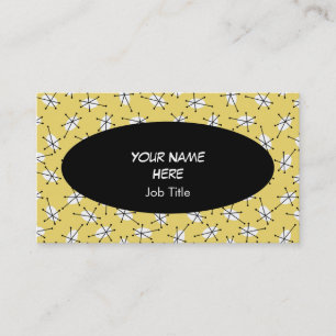 Dazzle Multi Yellow business card oval black