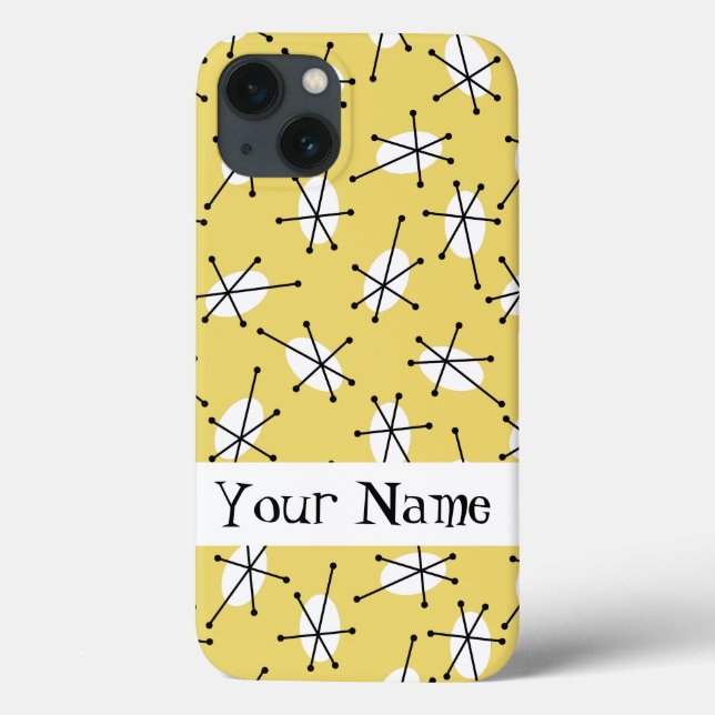 Dazzle Multi Yellow 'Name' iPad case (Back)