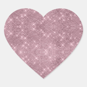 DAZZLE Pink Sparkle Heart Sticker