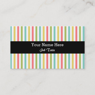 Dazzle Stripe Classic business card black