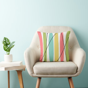 Dazzle Stripe square Cushion