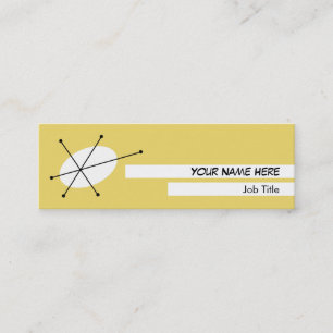 Dazzle Yellow business card skinny white