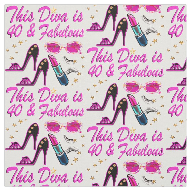 DAZZLING 40TH DIVA FABRIC (Swatch)