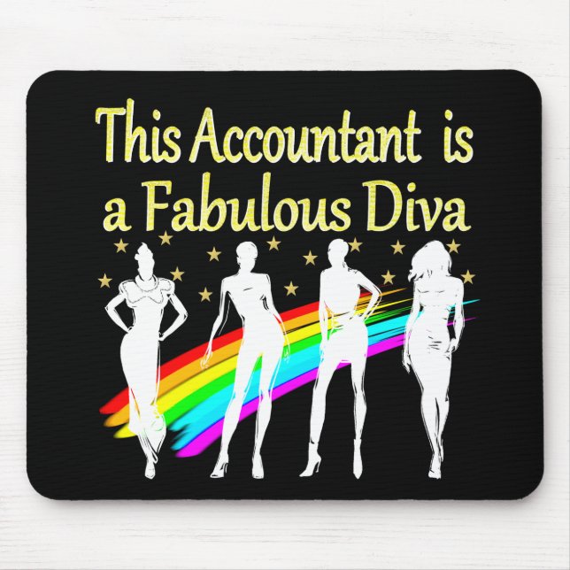 DAZZLING ACCOUNTANT DIVA DESIGN MOUSE PAD (Front)