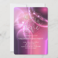 Dazzling All You Need Is Love Invitation