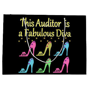 DAZZLING AUDITOR DIVA DESIGN LARGE GIFT BAG