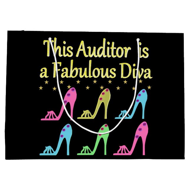 DAZZLING AUDITOR DIVA DESIGN LARGE GIFT BAG (Back)