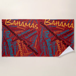 Dazzling Bahamas Flag Colours Patriotic Beach Towel