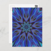 Dazzling Blue Abalone Mother of Pearl Mandala Postcard (Front/Back)