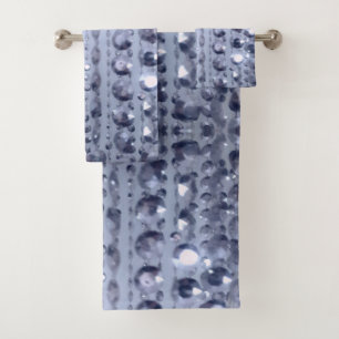 Dazzling Blue Beads Bath Towel Set