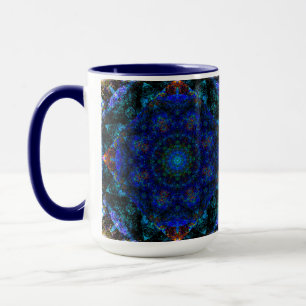 Dazzling Blue Bohemian Kaleidoscope, Mug