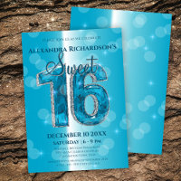 Dazzling Blue Gemstone Sweet 16 Celebration
