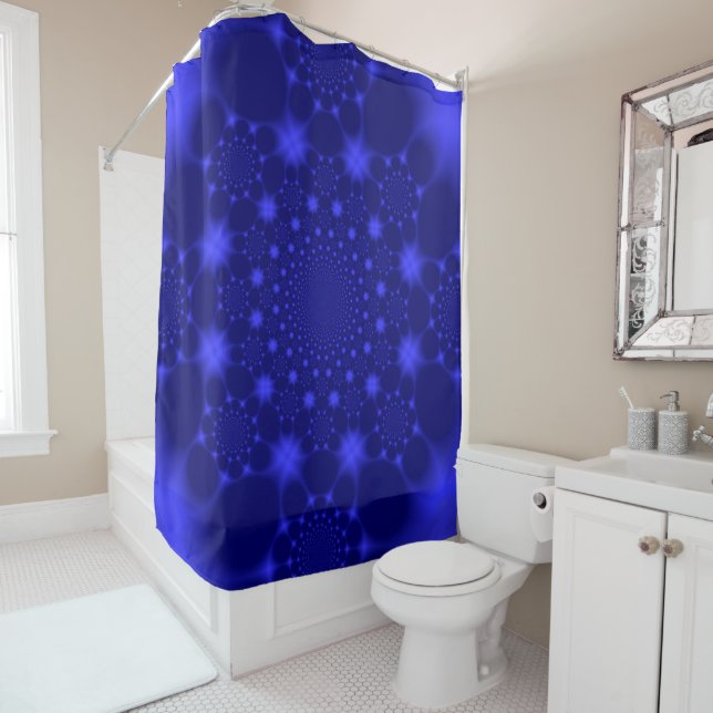 Dazzling Blue Shower Curtain (In Situ)