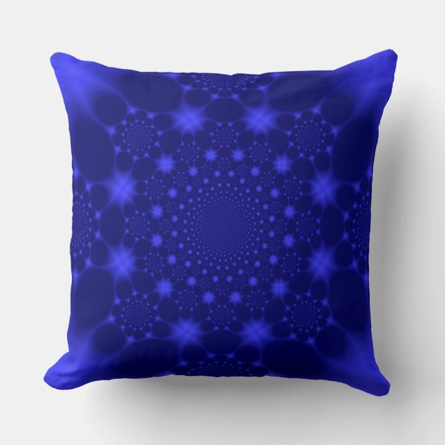 Dazzling Blue Throw Pillow (Front)