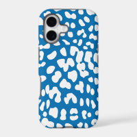 Dazzling Blue & White Leopard Print iPhone 5 Case