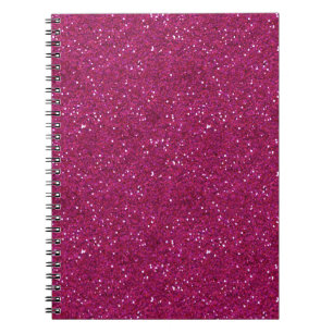 Dazzling Chic Hot Pink Glitter Notebook