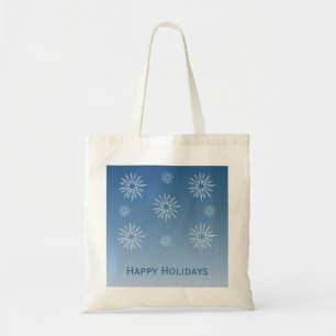 Dazzling Christmas Stars Tote Bag, Blue Bag