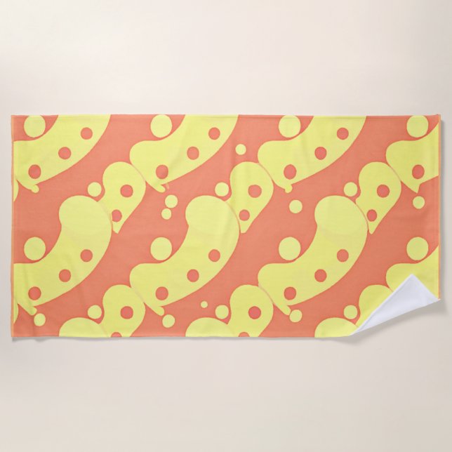 Dazzling Colourful Abstraction Pattern Beach Towel (Front)