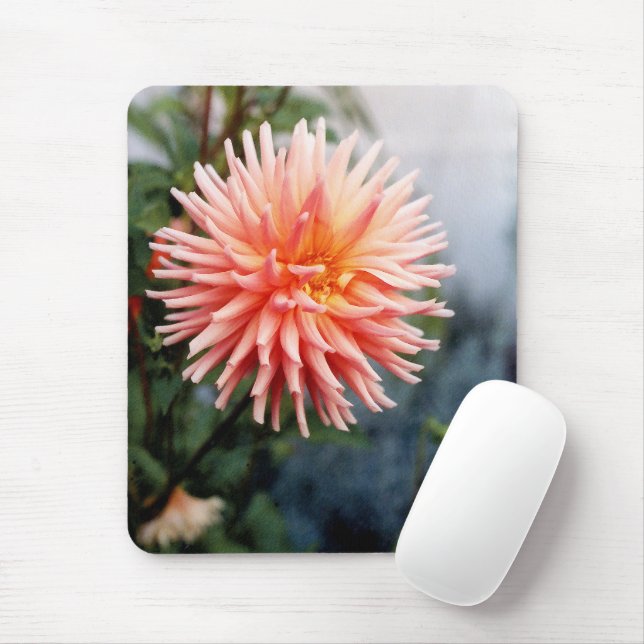 Dazzling Dahlia Flower Mouse Pad (With Mouse)