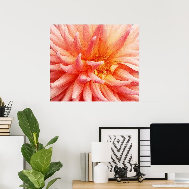 Dazzling Dahlia Flower Poster (Home Office)