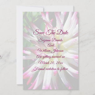 Dazzling Dahlia Flower Wedding  Save The Date