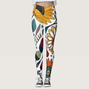 Dazzling Daisy Delight: A Floral Fashion Favorite Leggings