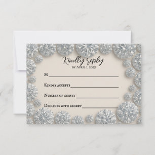 Dazzling Diamond Wedding RSVP Card