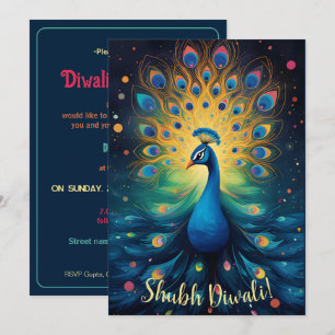 Dazzling Diwali Delight: The Joyful Peacock🦚 Invitation