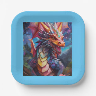 Dazzling Dragon Paper Plate