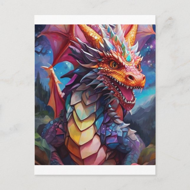 Dazzling Dragon Postcard (Front)