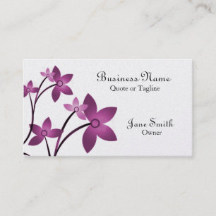 Dazzling Elegance Floral Business Card, Wisteria Card