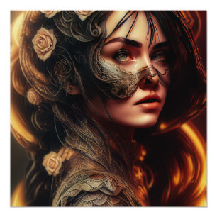 Dazzling Female Alien Photo Print