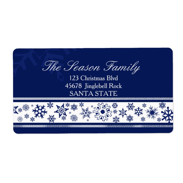 dazzling flake Holiday Address Label (Front)