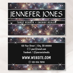 Dazzling Galaxy Nebula Glitter Sparkling Stars  Business Card