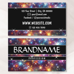 Dazzling Galaxy Nebula Glitter Sparkling Stars  Business Card