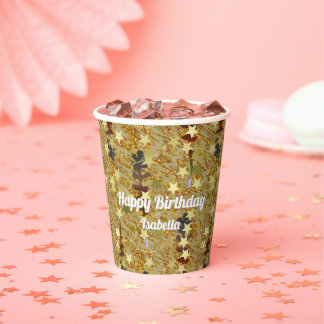 Dazzling Glitzy Sparkle Any Age Birthday Party Paper Cups
