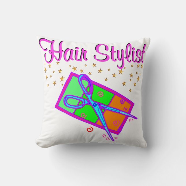 DAZZLING HAIR STYLIST AND BEAUTICIAN CUSHION (Front)