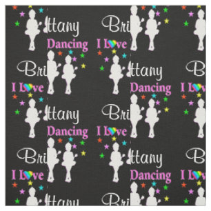 DAZZLING I LOVE DANCING PERSONALIZED BALLET FABRIC