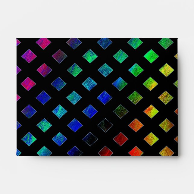 Dazzling Multi Coloured Diamonds Envelope (Front)