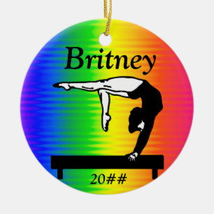 DAZZLING PERSONALIZED GYMNASTICS ORNAMENT